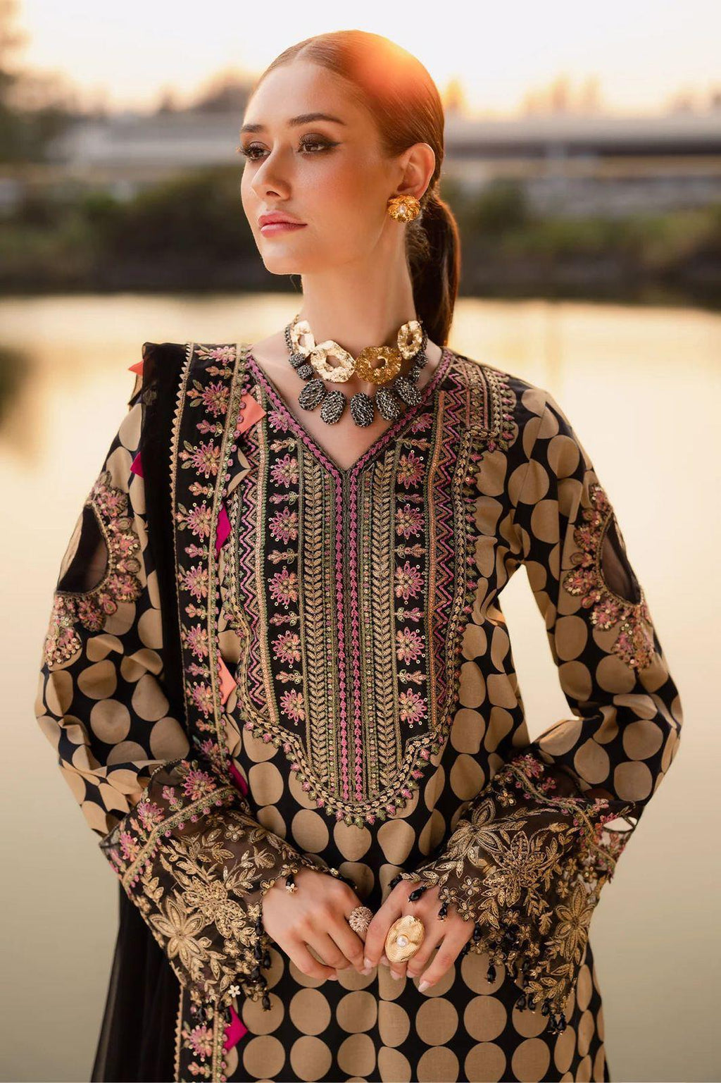 Lawn 3pc usntitched Printed Dress