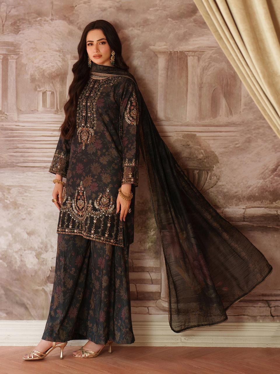 Lawn 3pc usntitched Printed Dress