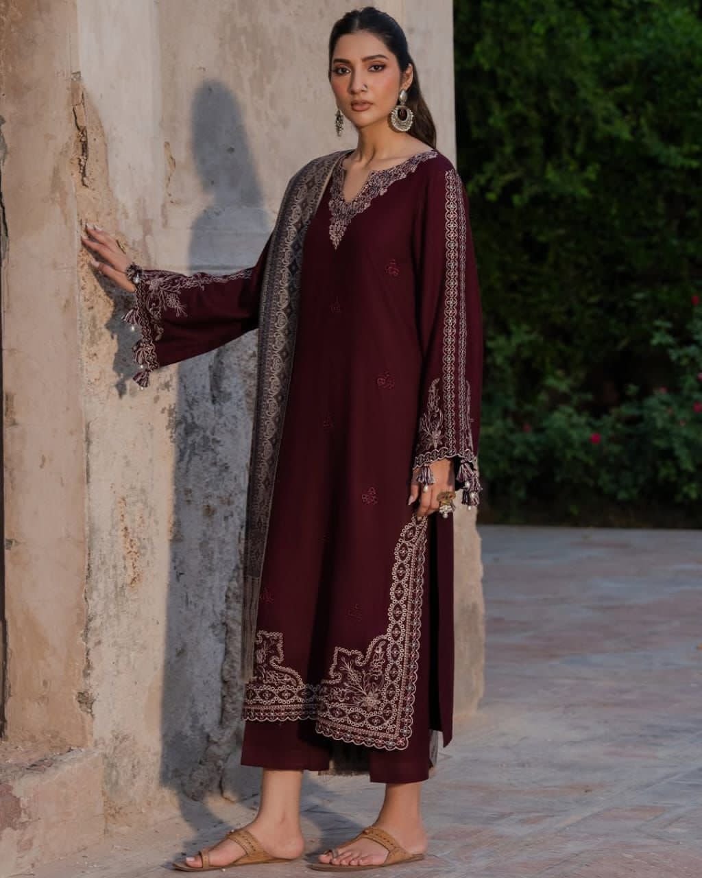 Lawn 3pc unstitched fully embroidered summer collection suit