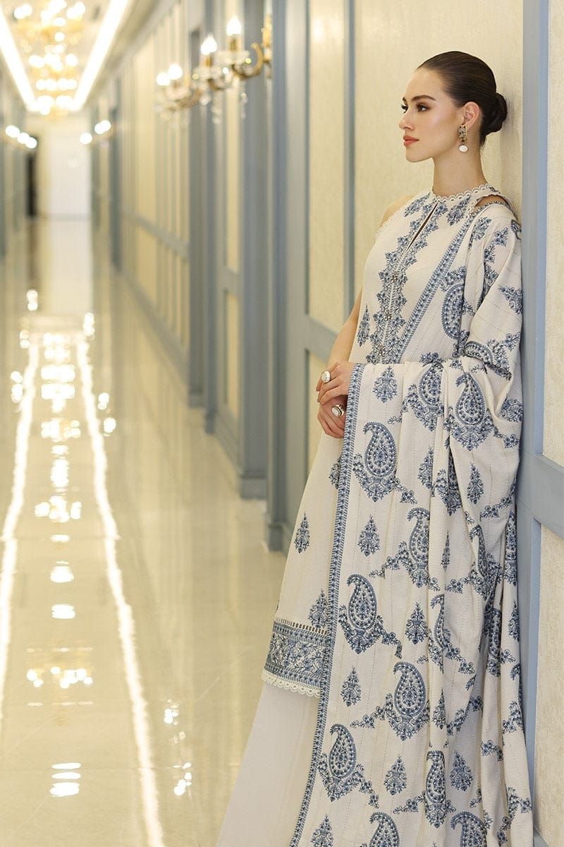 Lawn 3pc unstitched fully embroidered summer collection suit