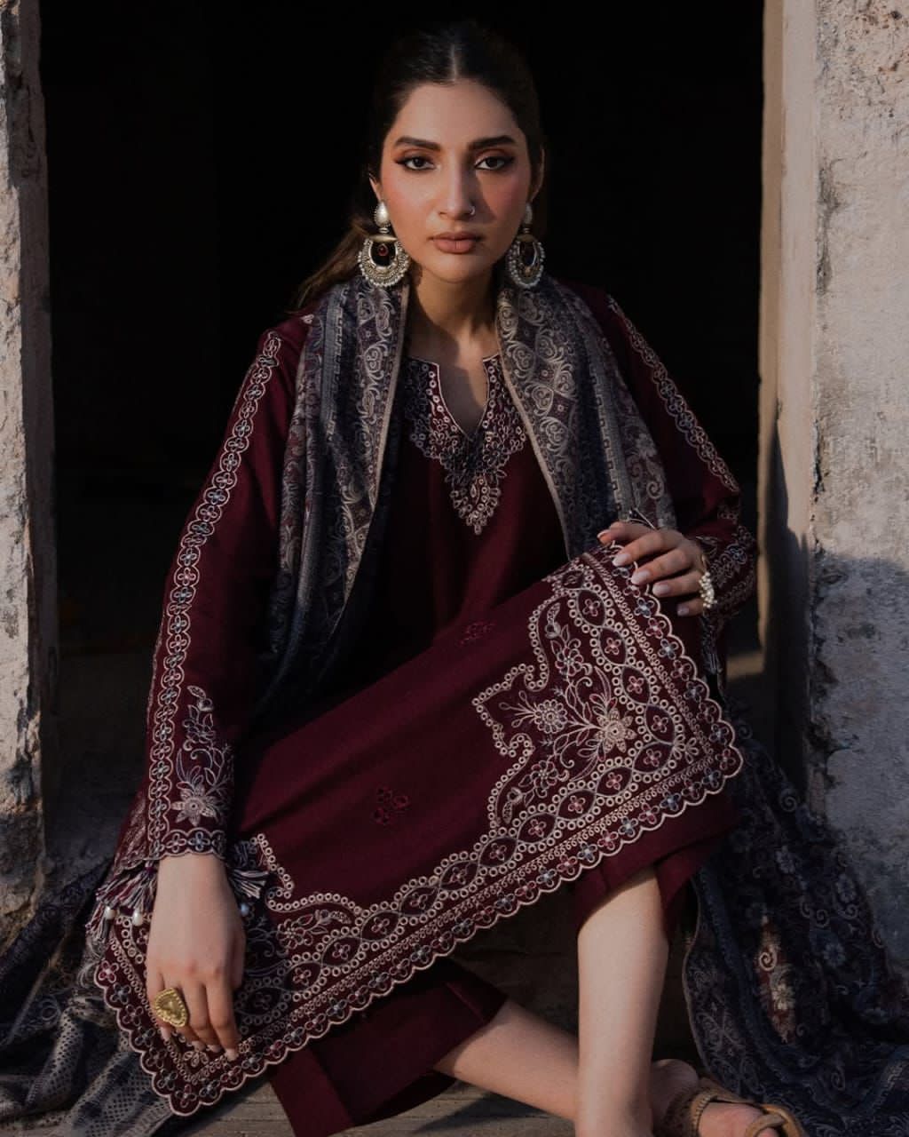 Lawn 3pc unstitched fully embroidered summer collection suit