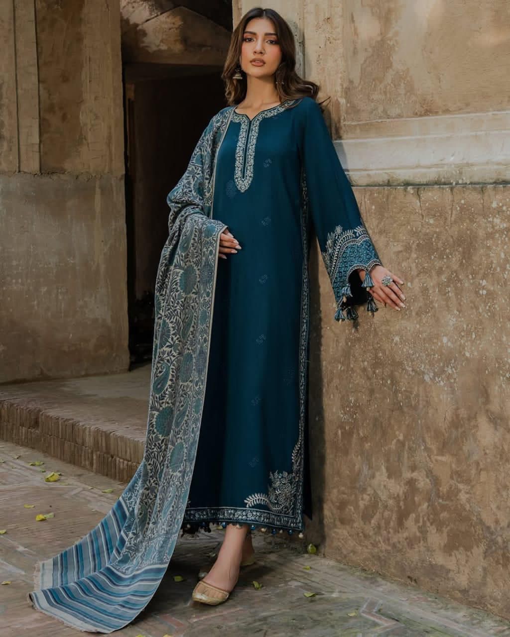 Lawn 3pc unstitched fully embroidered summer collection suit