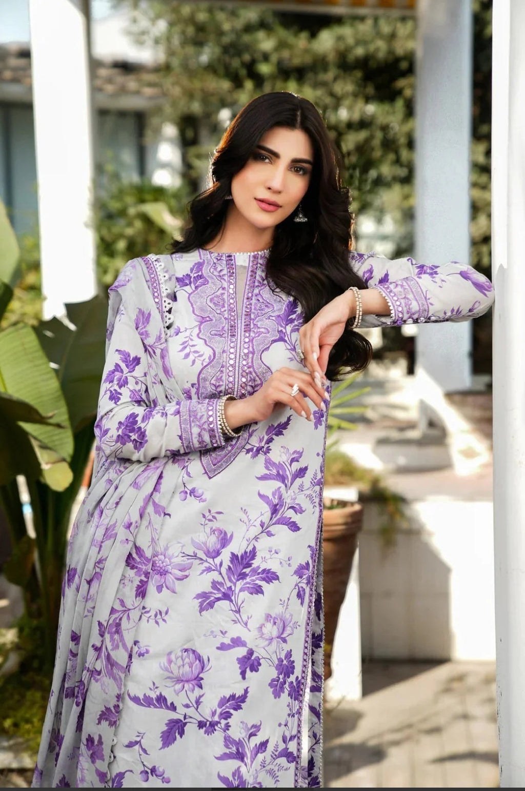 Lawn 3pc usntitched Printed Dress