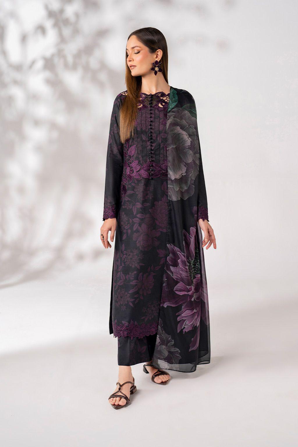 Lawn 3pc usntitched Printed Dress