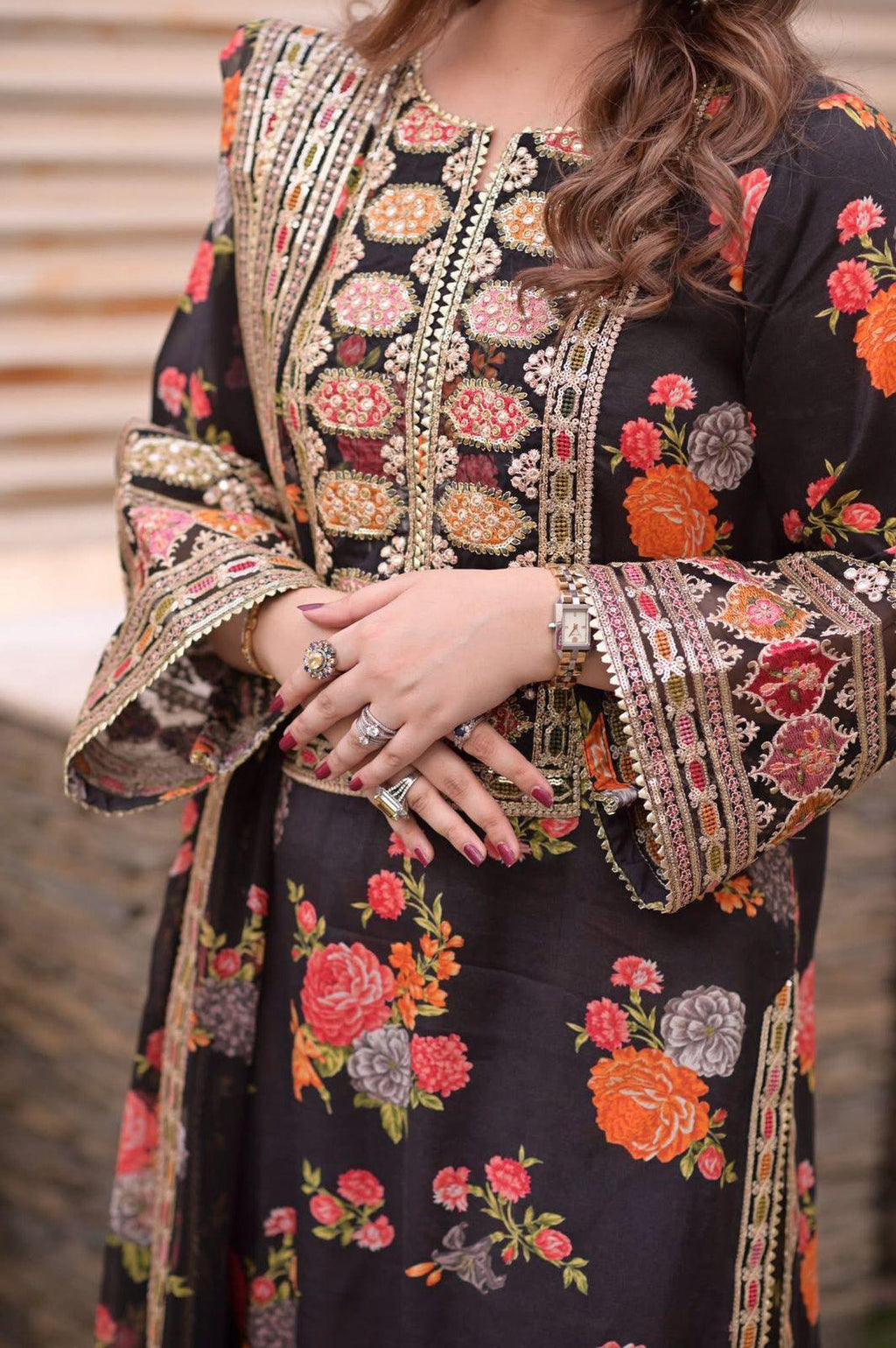 Lawn 3pc usntitched Printed Dress