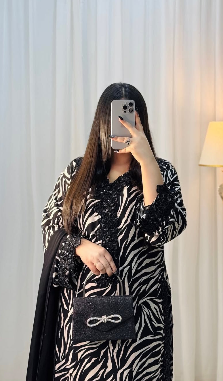 Lawn 3pc usntitched Printed Dress