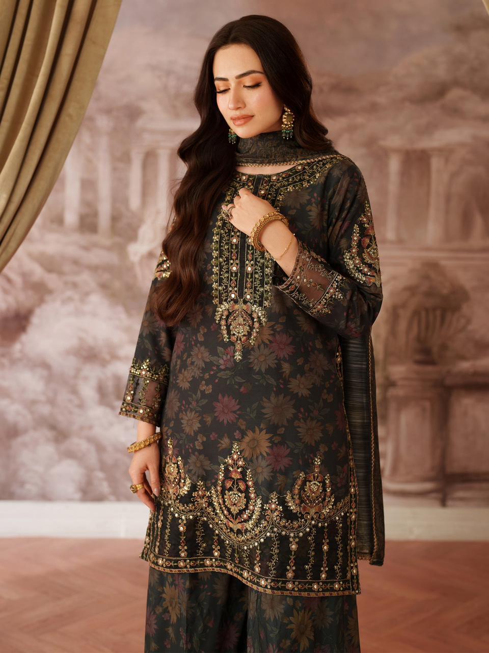 Lawn 3pc usntitched Printed Dress