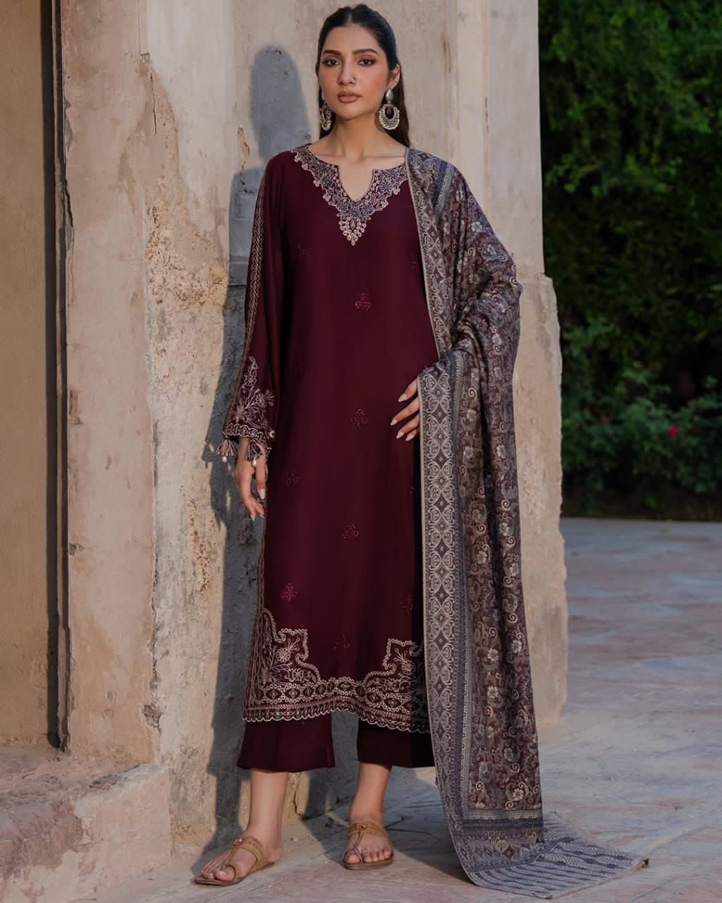 Lawn 3pc unstitched fully embroidered summer collection suit