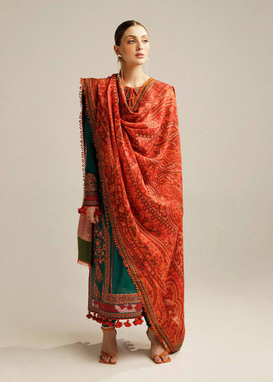 Lawn 3pc unstitched fully embroidered summer collection suit