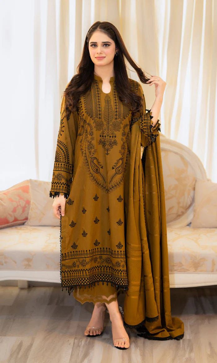 Lawn 3pc unstitched fully embroidered summer collection suit