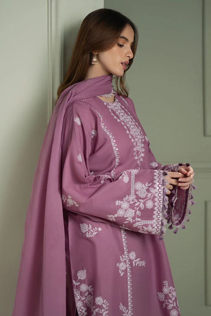 Lawn 3pc unstitched fully embroidered summer collection suit