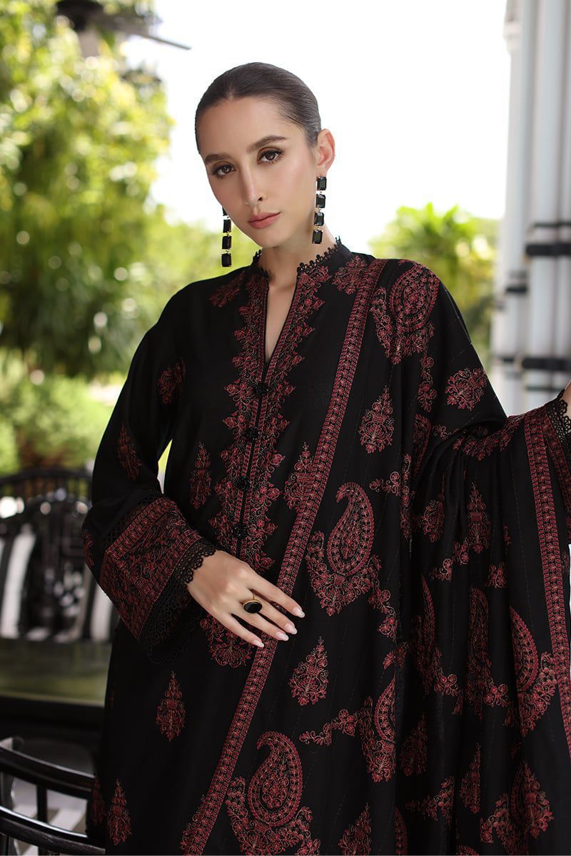 Lawn 3pc unstitched fully embroidered summer collection suit