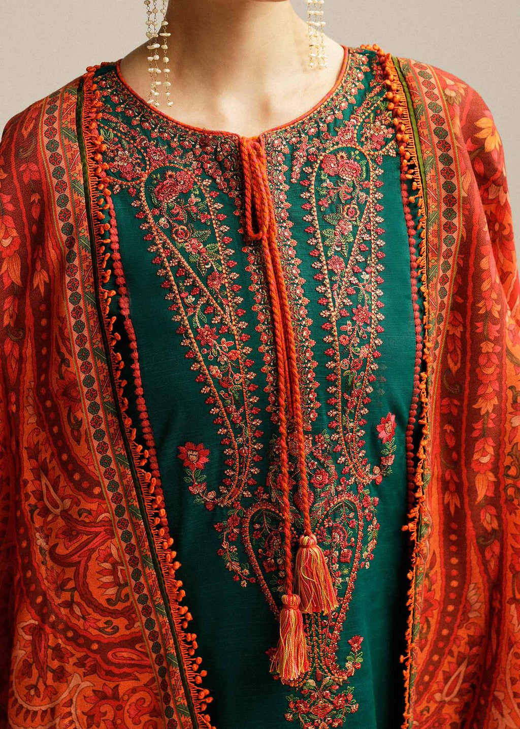 Lawn 3pc unstitched fully embroidered summer collection suit