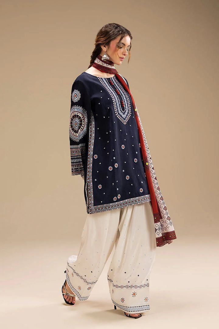 Lawn 3pc unstitched fully embroidered summer collection suit