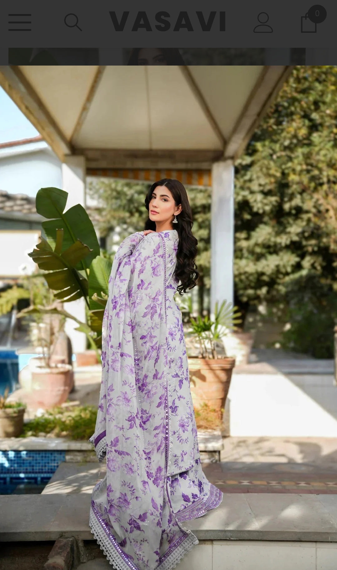 Lawn 3pc usntitched Printed Dress