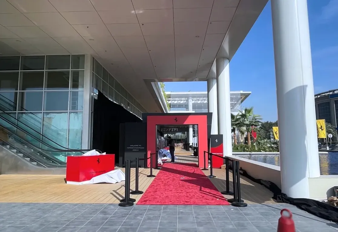 Opening of a showroom Ferrari